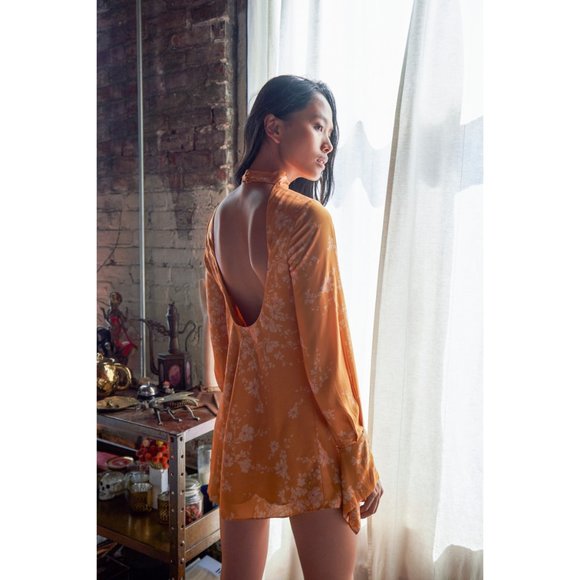NWT Free People Aries Mini Dress / Golden Combo - Picture 5 of 7